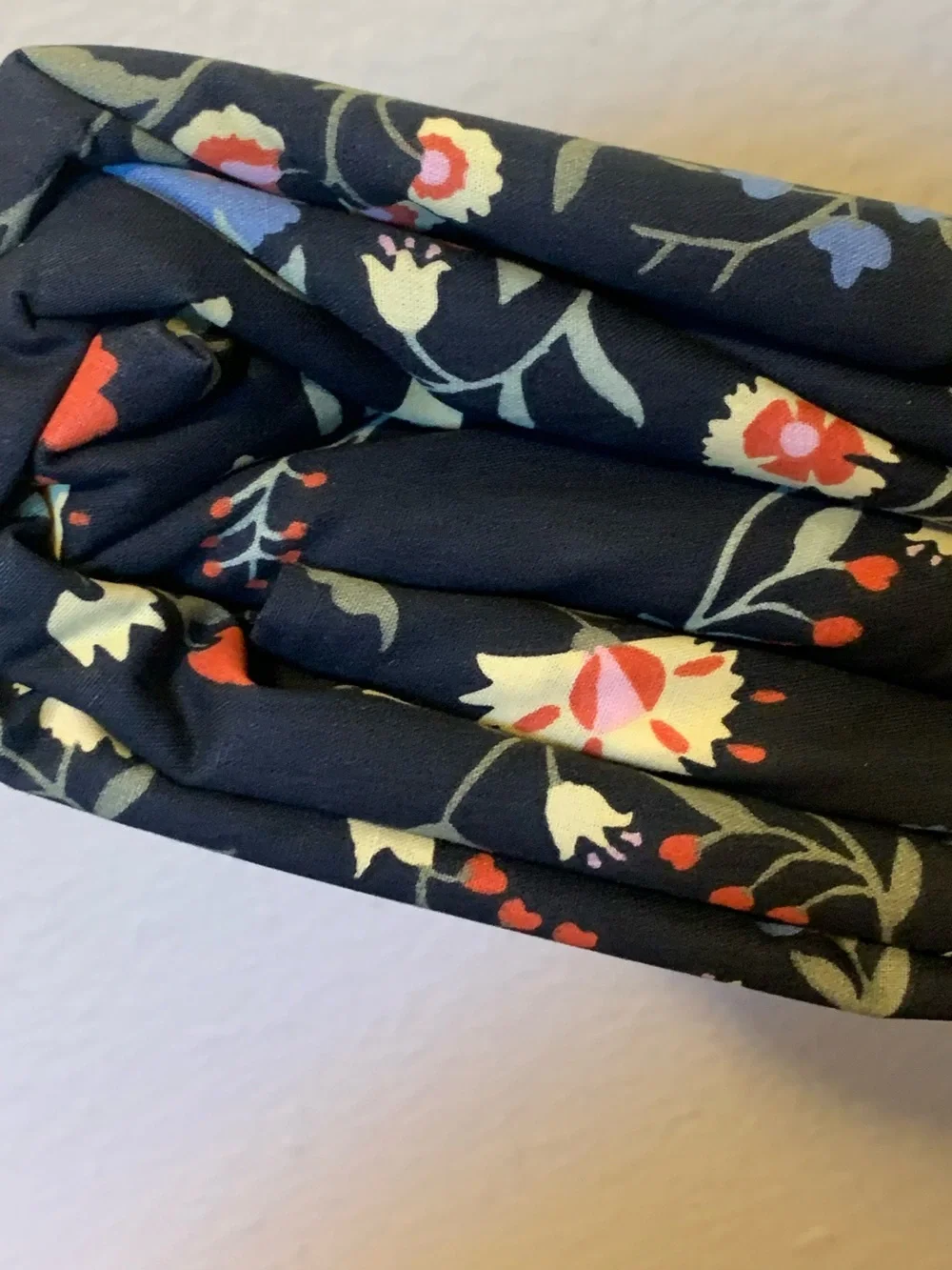 Full/Queen Floral Duvet Cover - Black with Multicolor Flowers